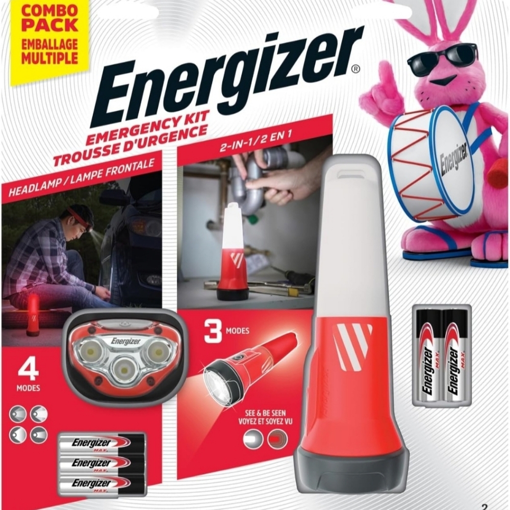 Energizer Emergency Kit with Headlamp and Flashlight